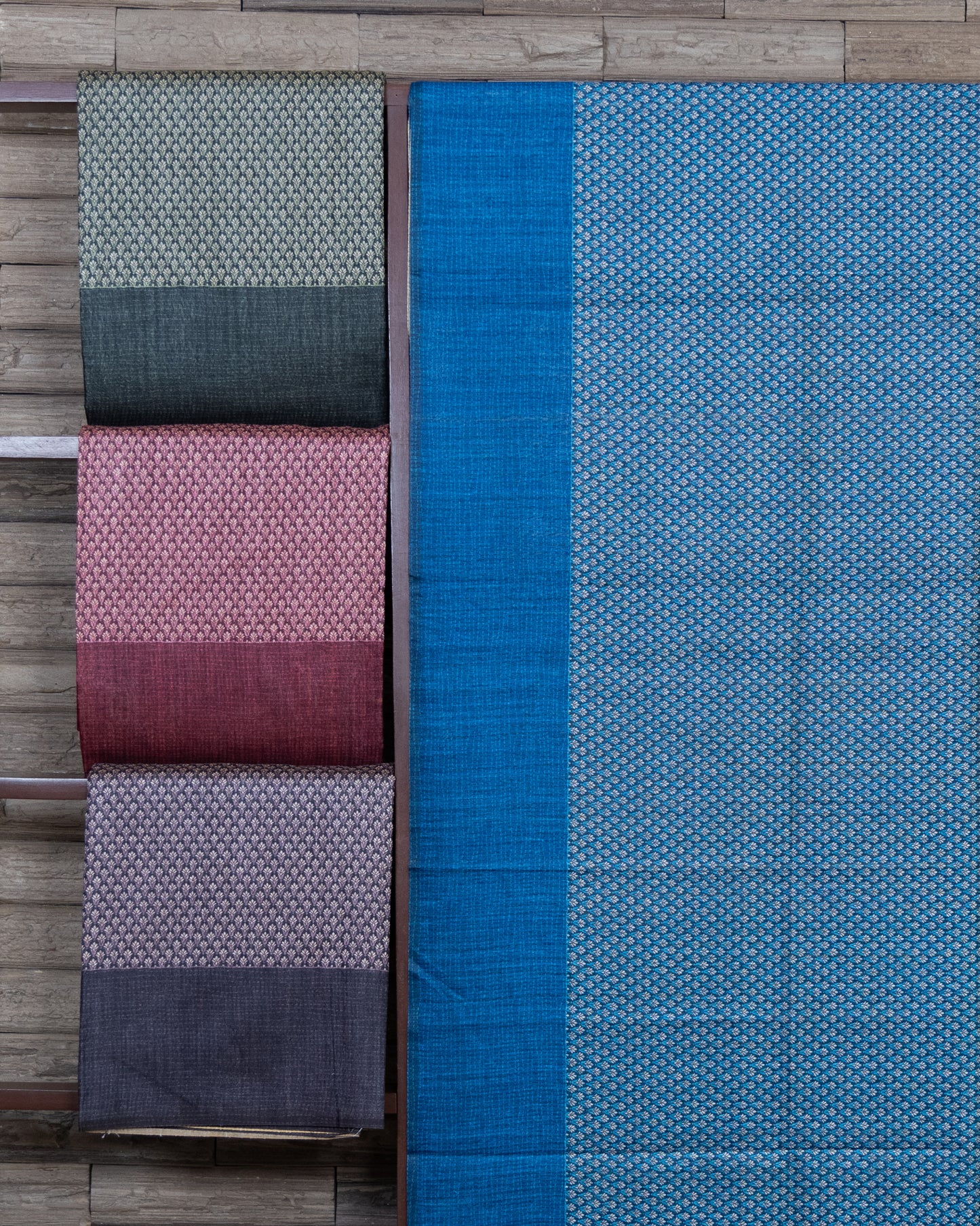 Four Set Design Digitally Printed Semi Tussar Small Butis Saree in 4 Color.