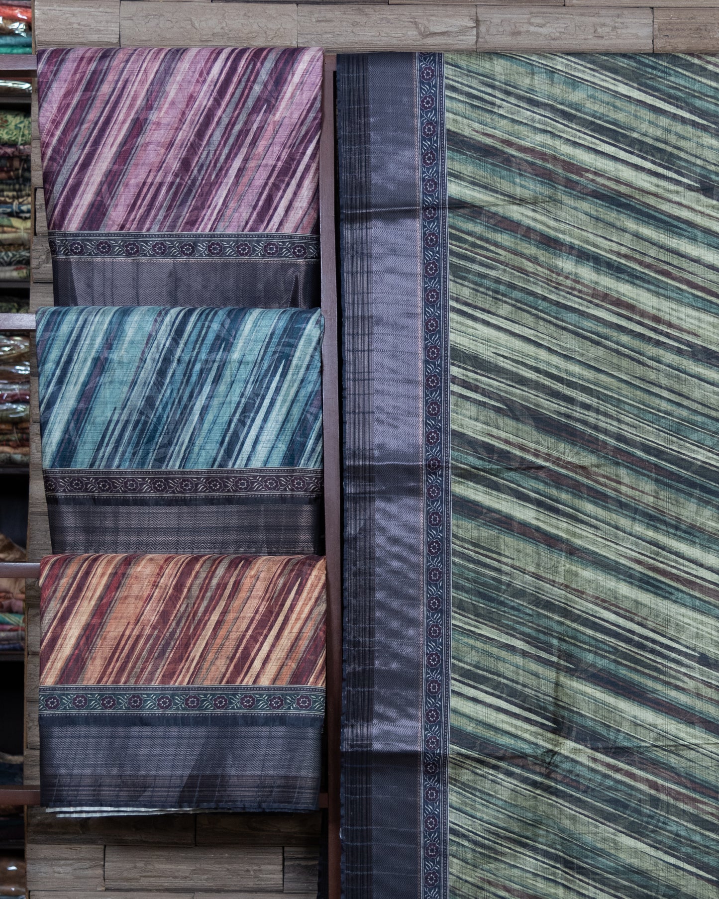 Abstract Digital Design Print Semi Light Tussar Handloom Saree