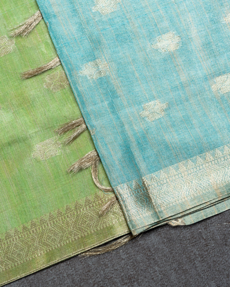 Three Set Chanderi Cotton Kurta & Dupatta Set With Cutdana Work & Benarasi Dupatta