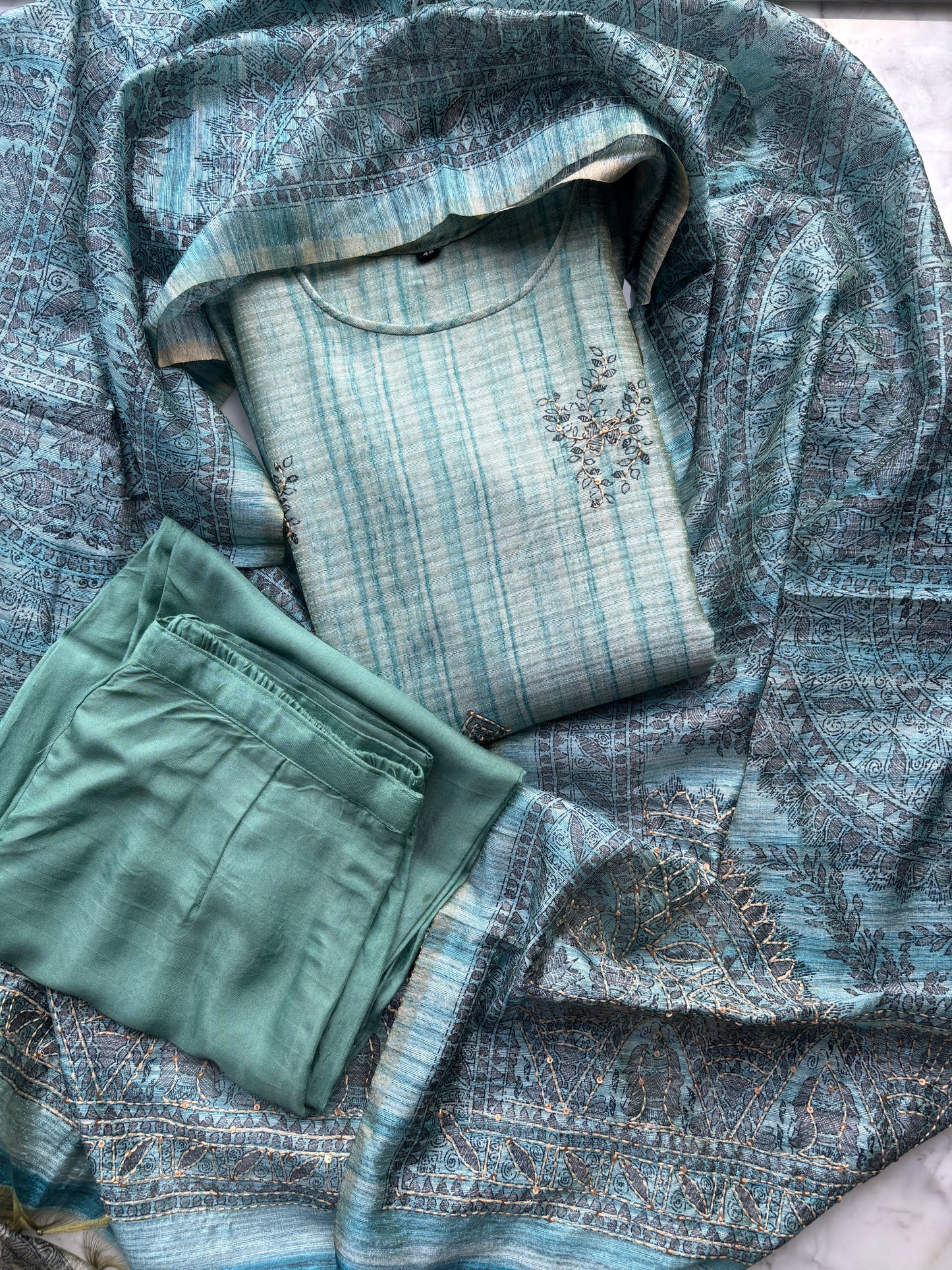 Matka Tussore 3 Pc Suit