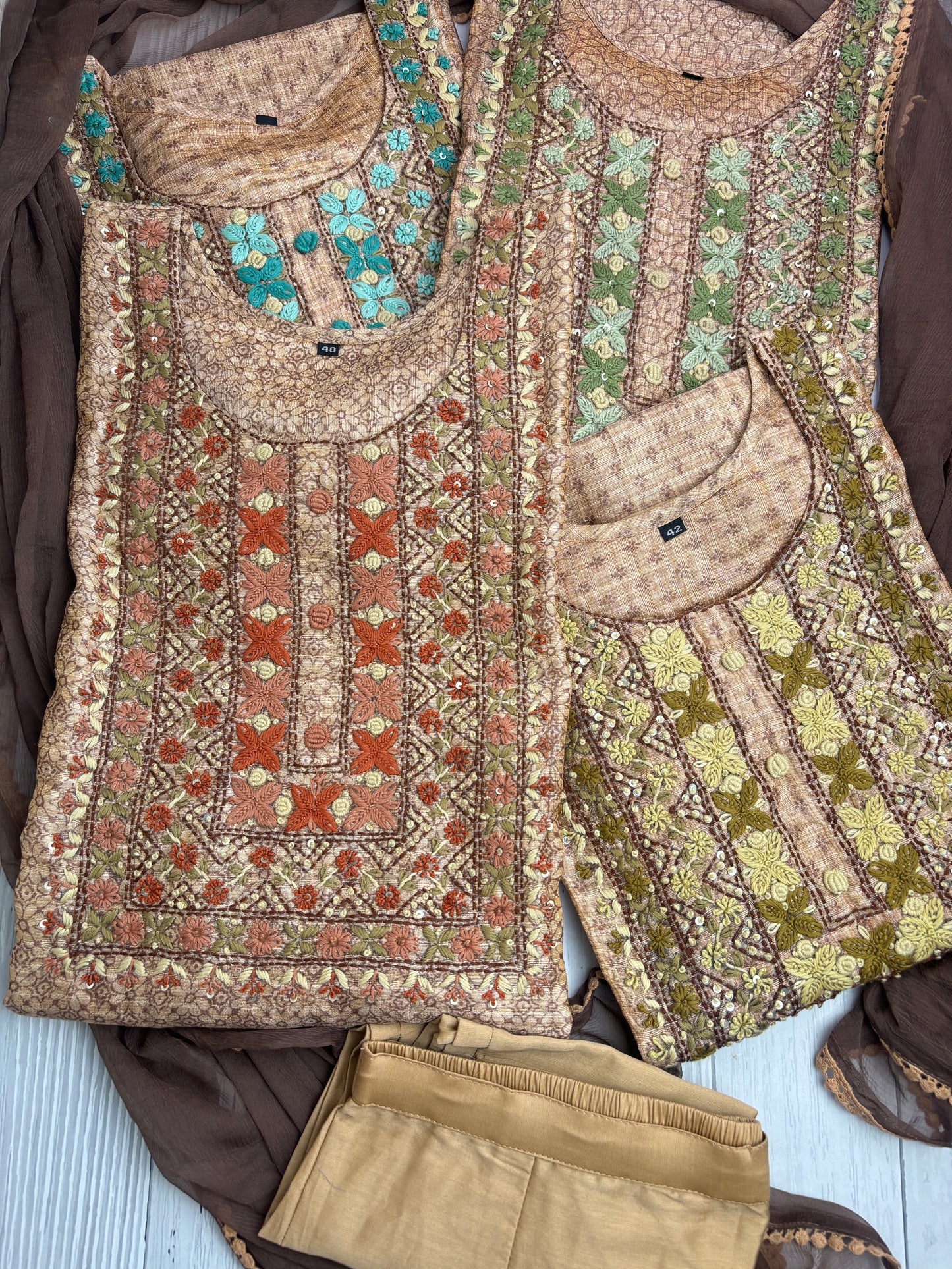 Matka Tussore 3 pc suit