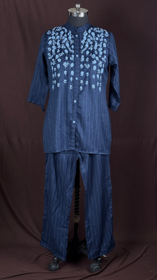 Cotton slub co ord sets in handwork