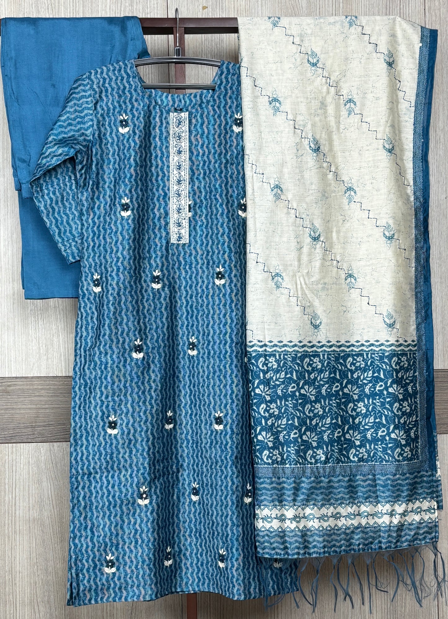 Maheshwari silk 3 pc kurta set