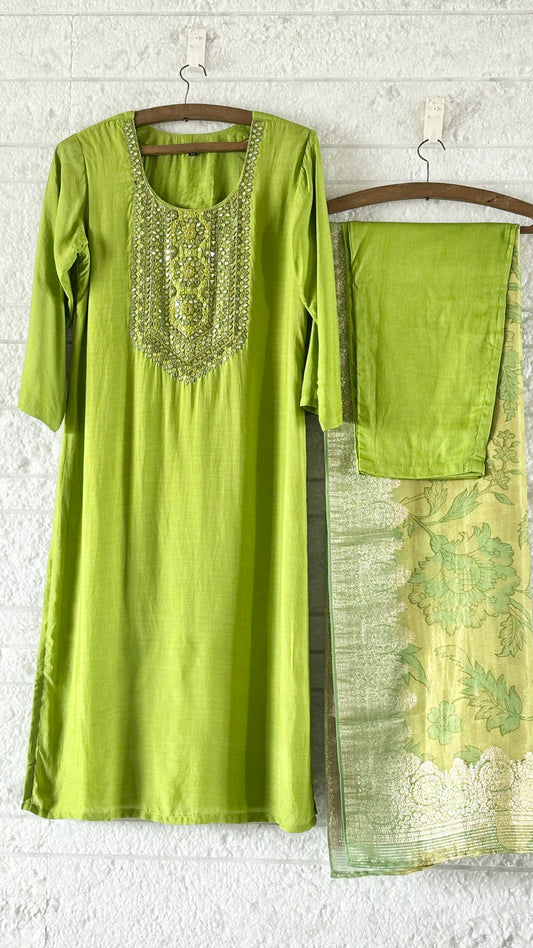 Muslin 3 pc kurta set