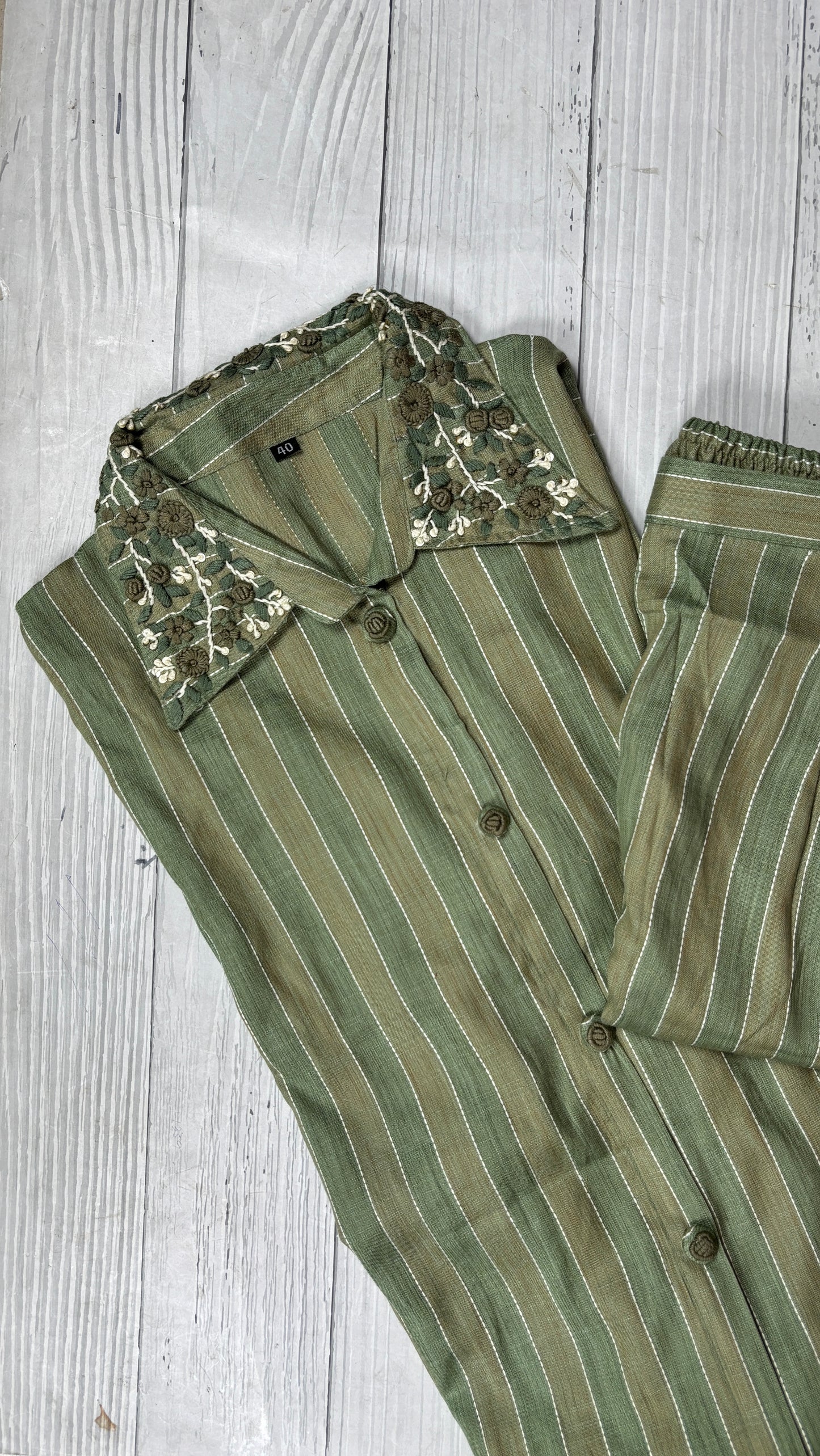 Cotton co ord sets in French knot work