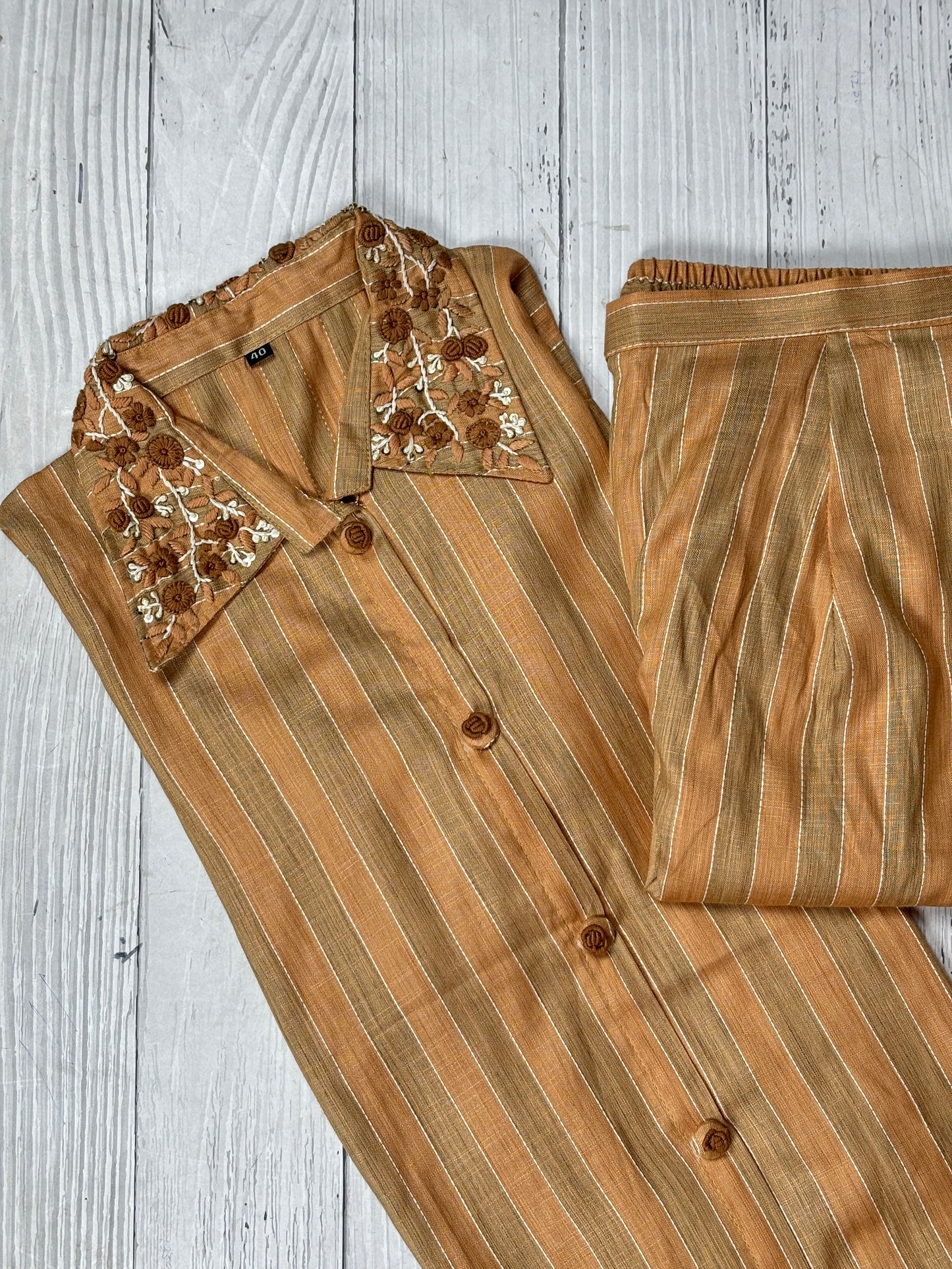 Cotton co ord sets in French knot work