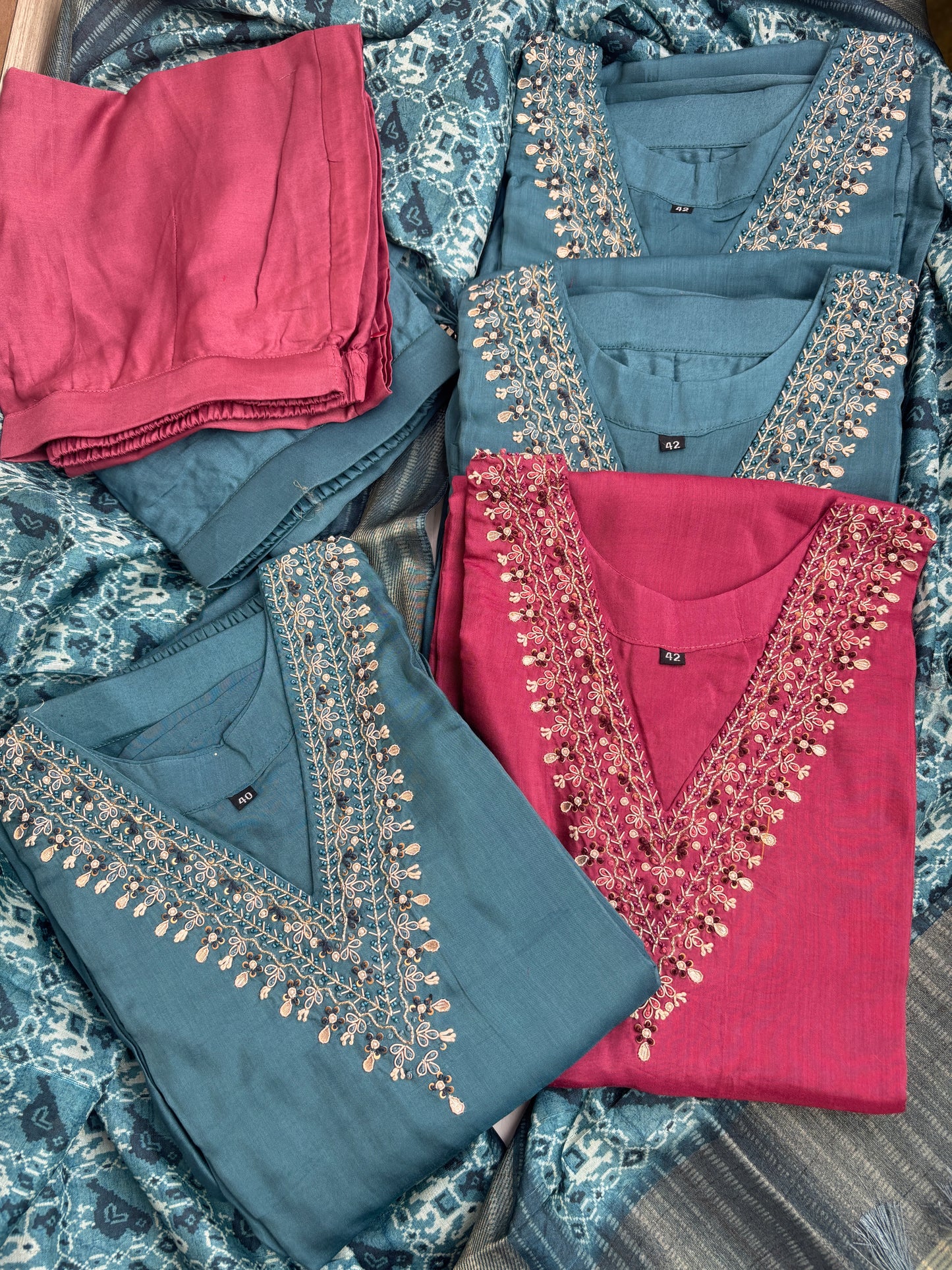 Muslin 3 Pc handwork suit